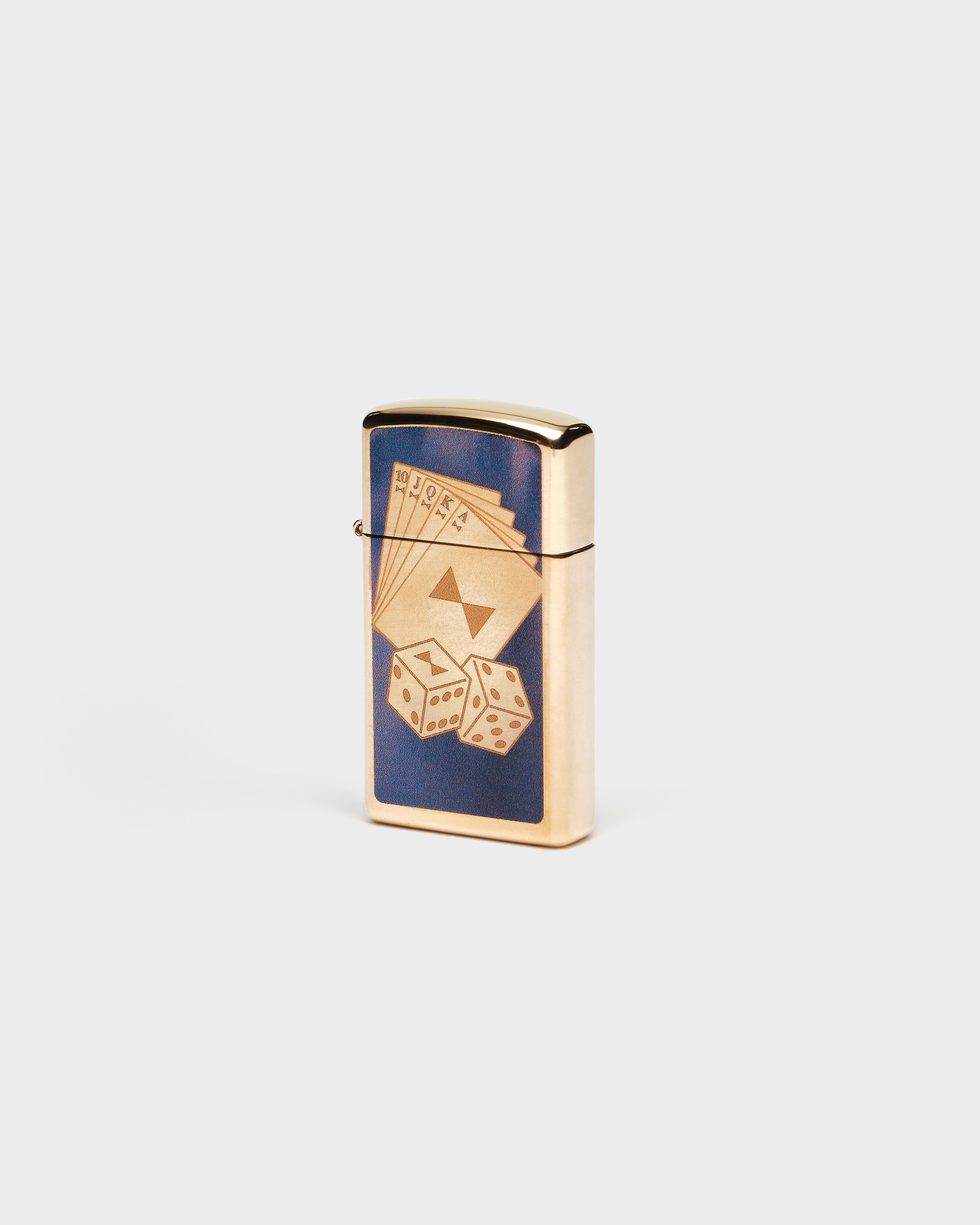 Slim High Polished "Royal Flush with Dice" Lighter