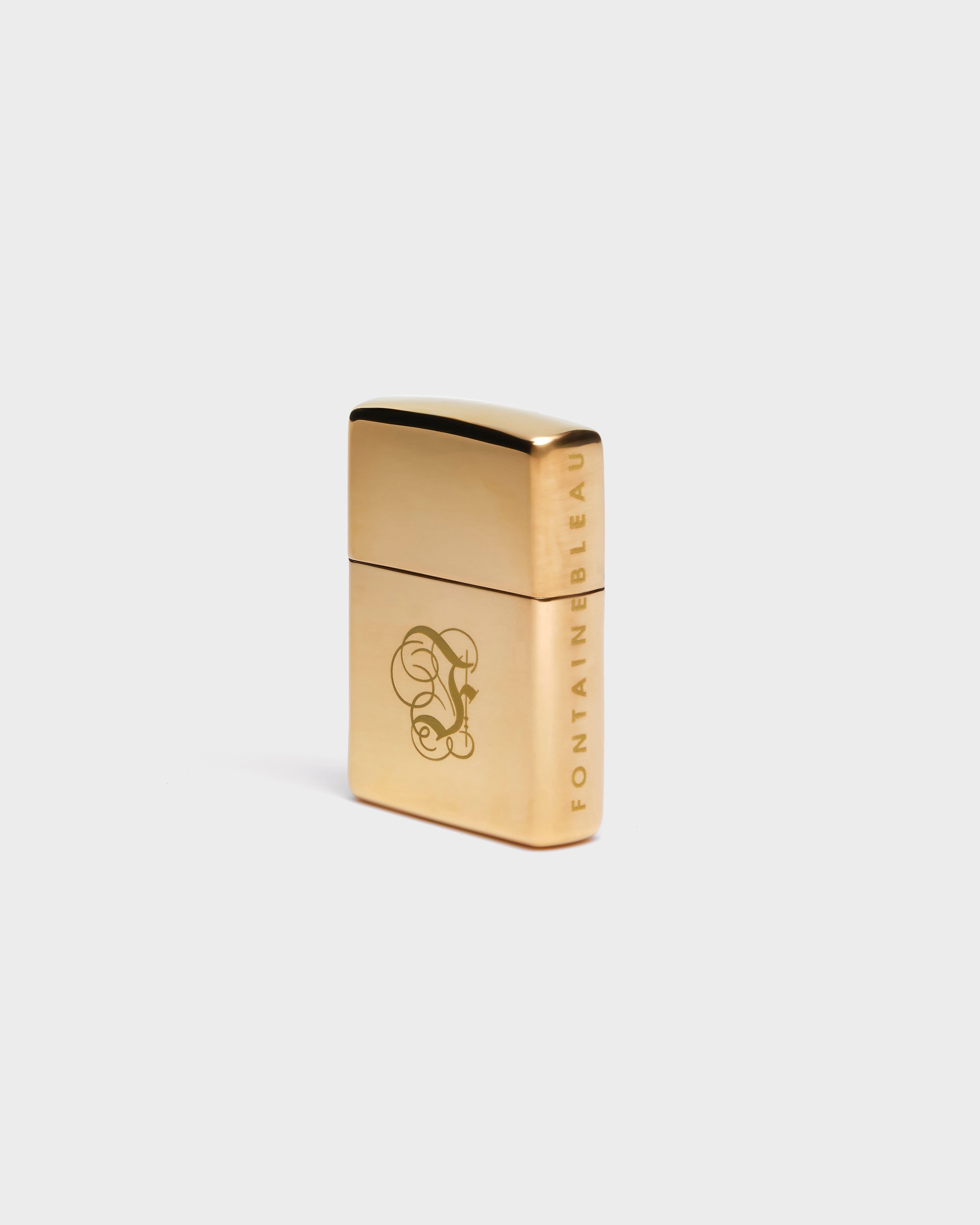 High Polished Brass Fontainebleau Emblem Lighter