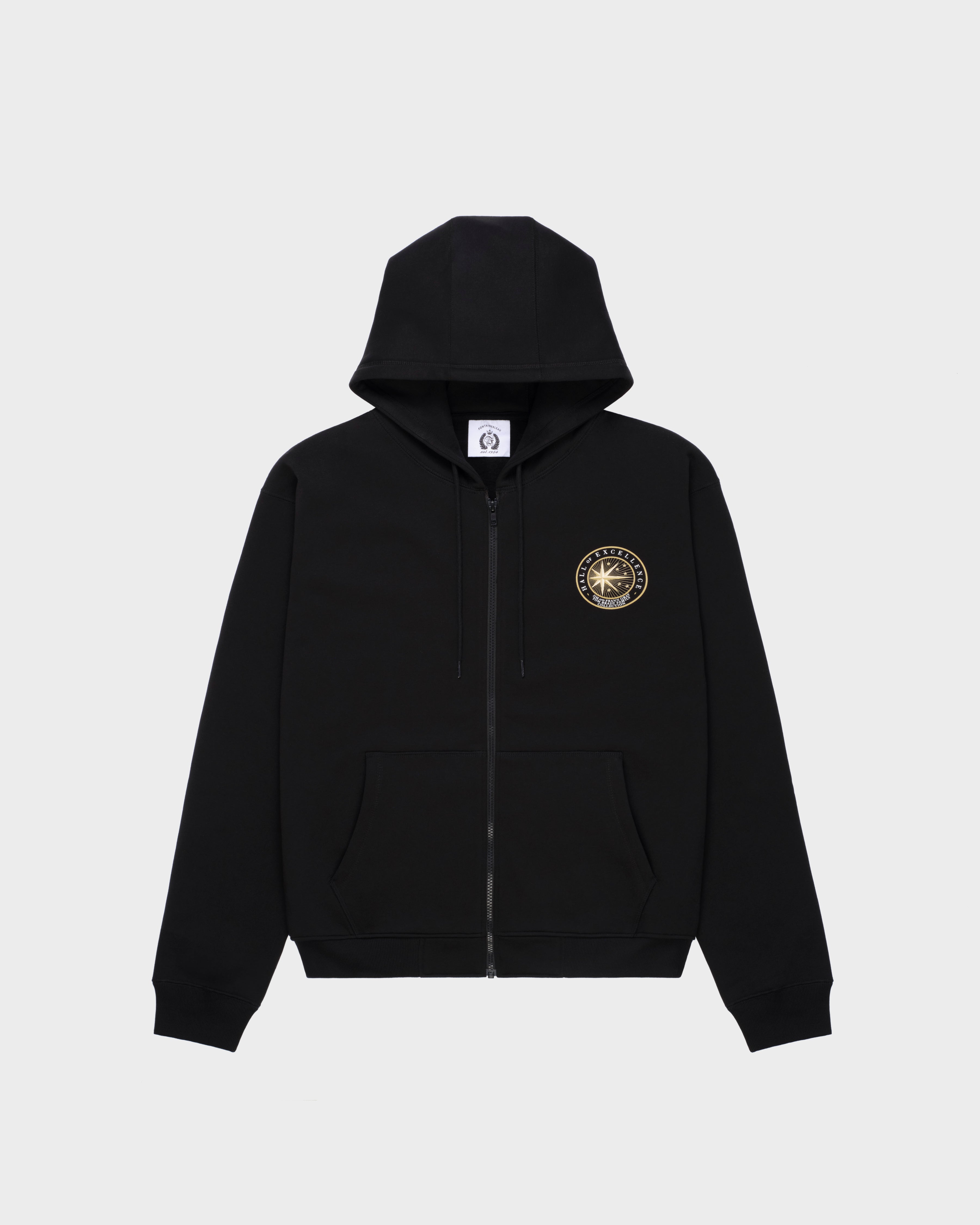 Unisex Zip-Up Hoodie with Hall Of Excellence Logo