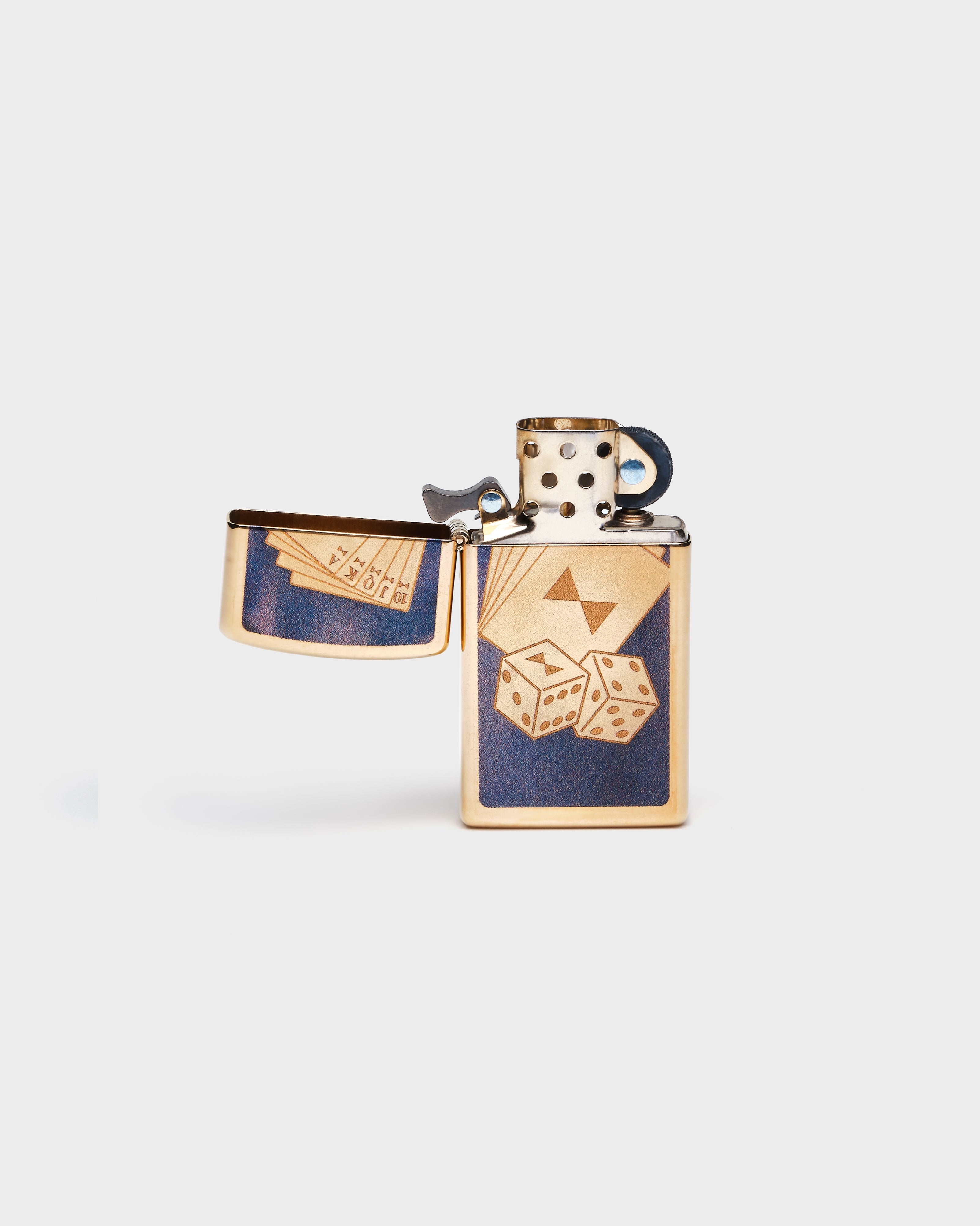 Slim High Polished "Royal Flush with Dice" Lighter