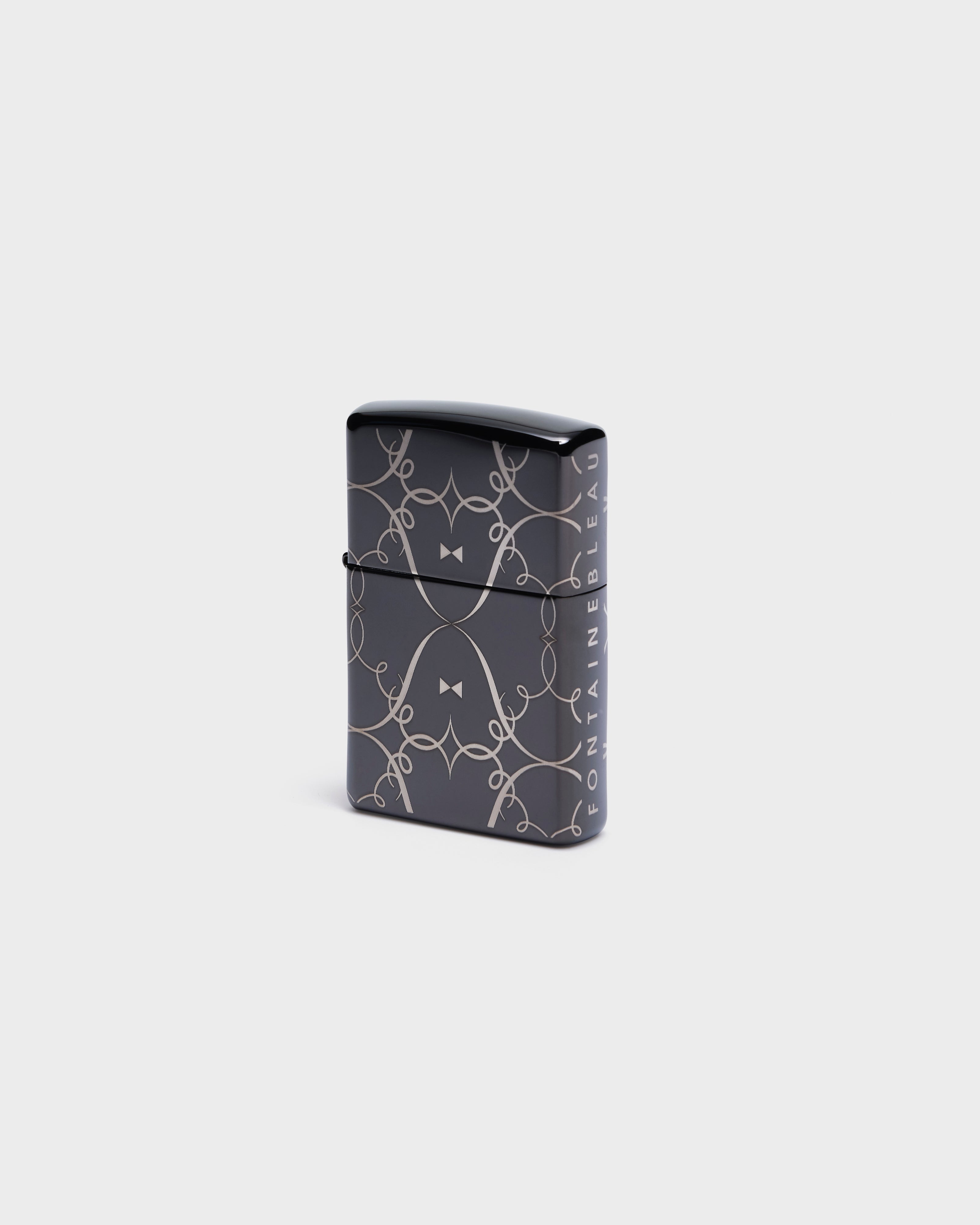 Fancy Fontainebleau Bowtie Motif Lighter in Ebony