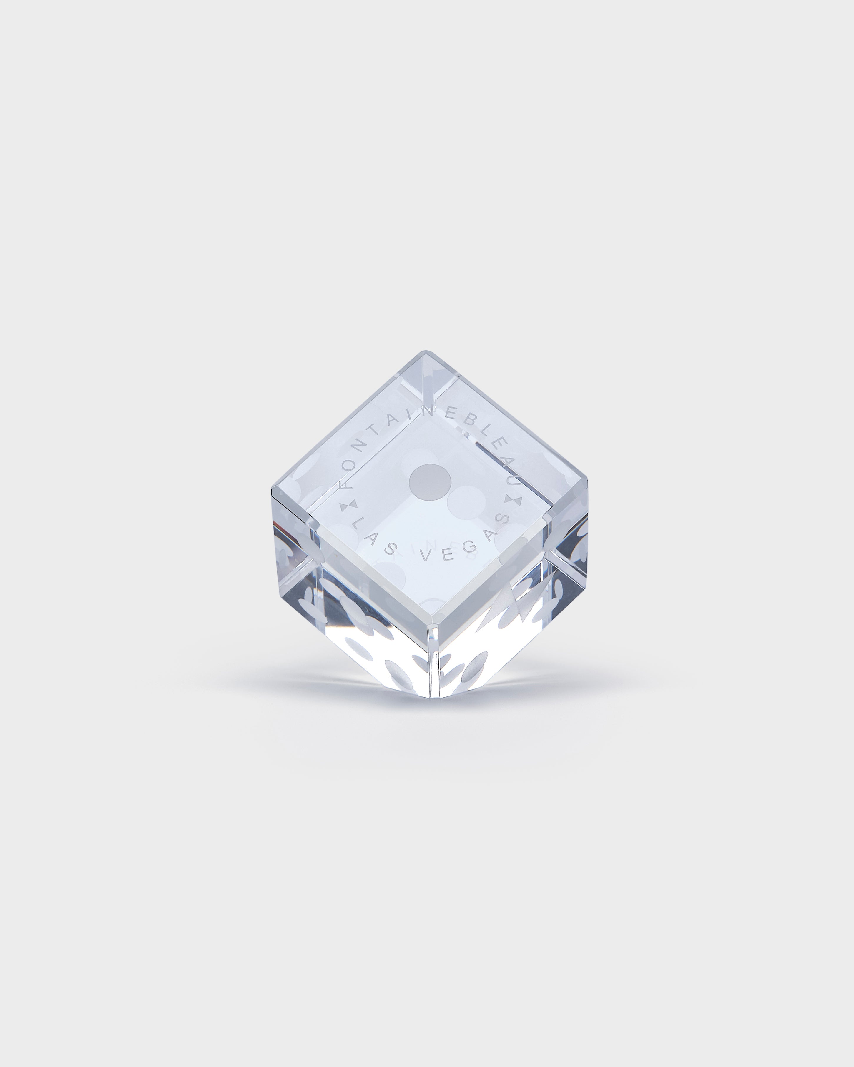 FBLV Crystal Dice-Shaped Paperweight