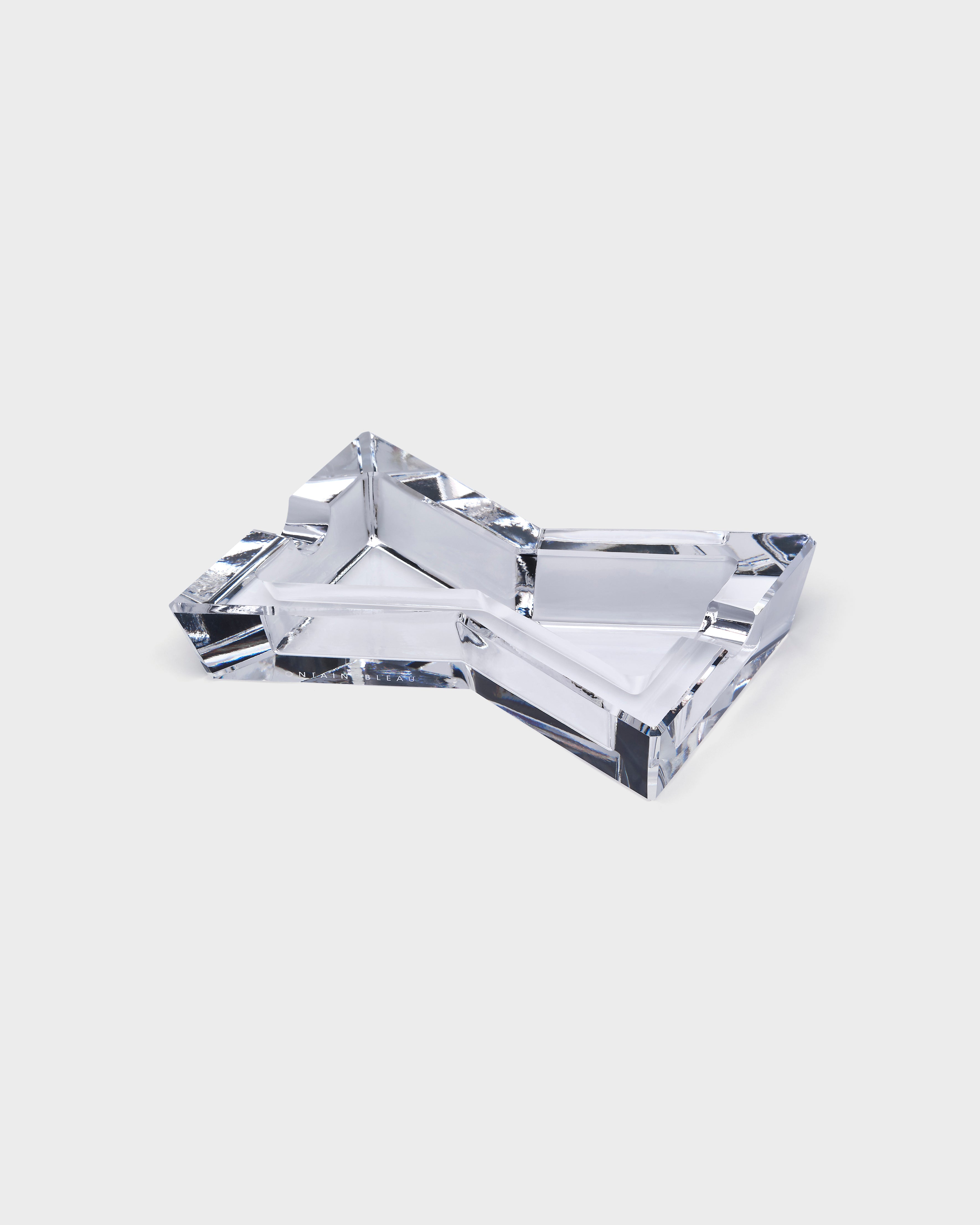 Crystal Bowtie-Shaped Ashtray