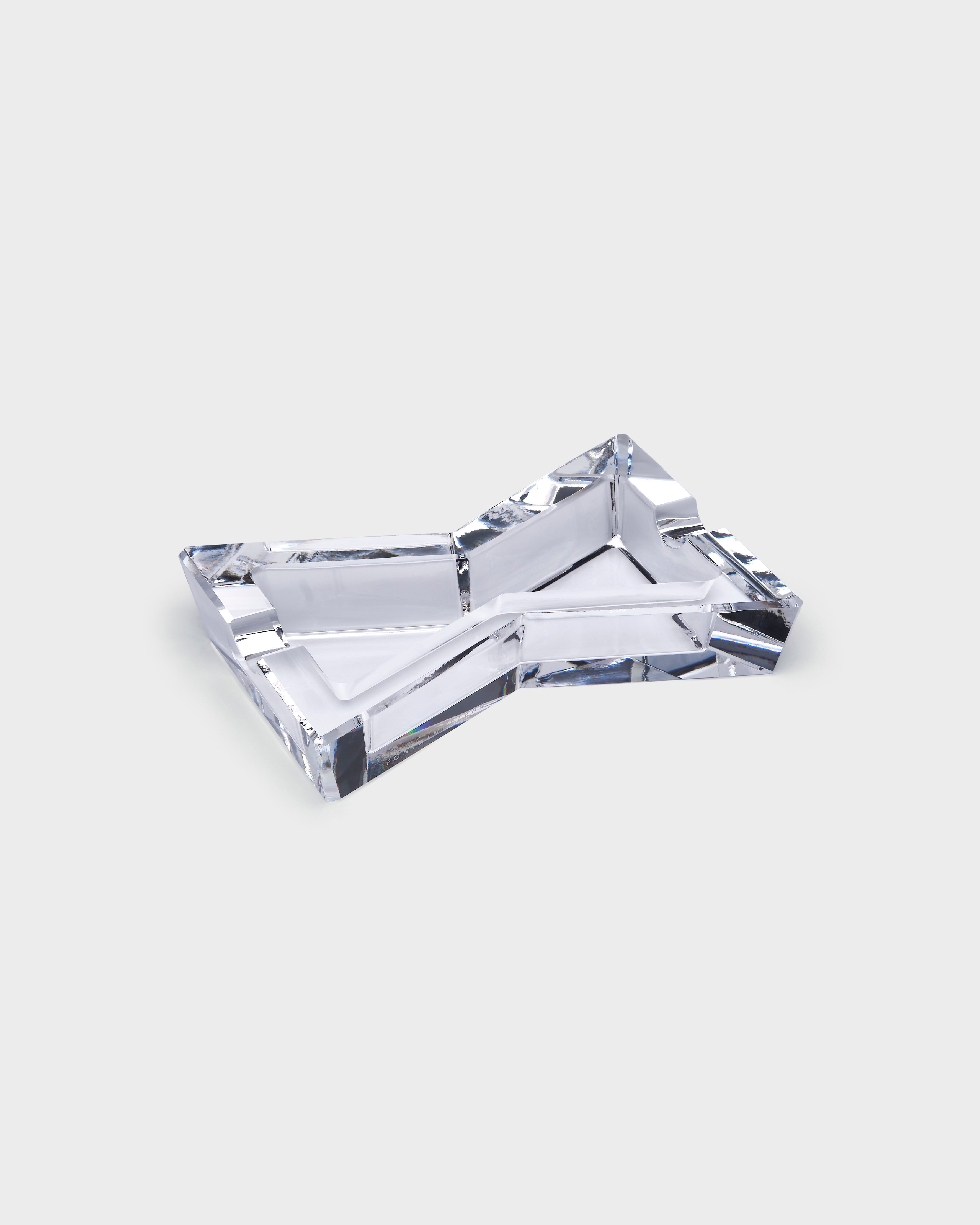 Crystal Bowtie-Shaped Ashtray