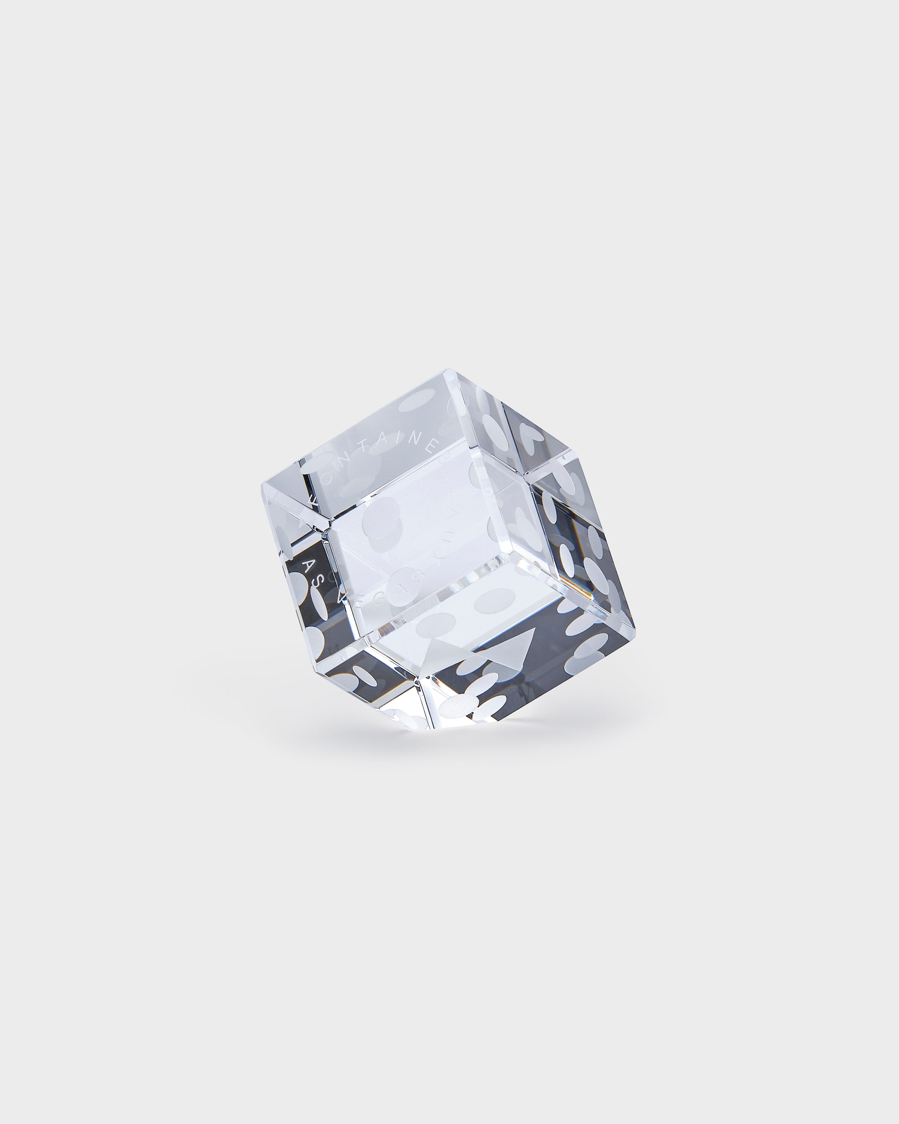 FBLV Crystal Dice-Shaped Paperweight