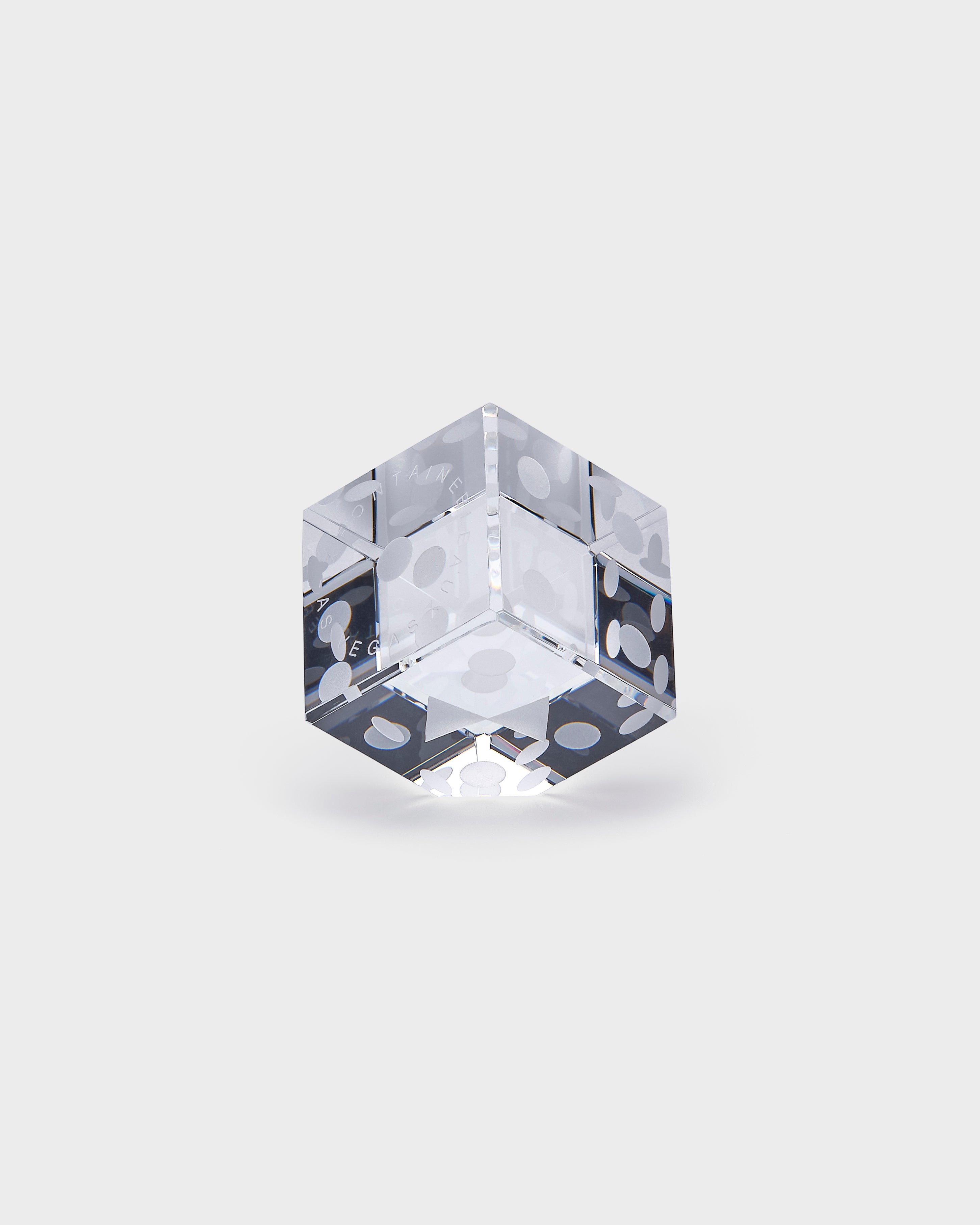 FBLV Crystal Dice-Shaped Paperweight
