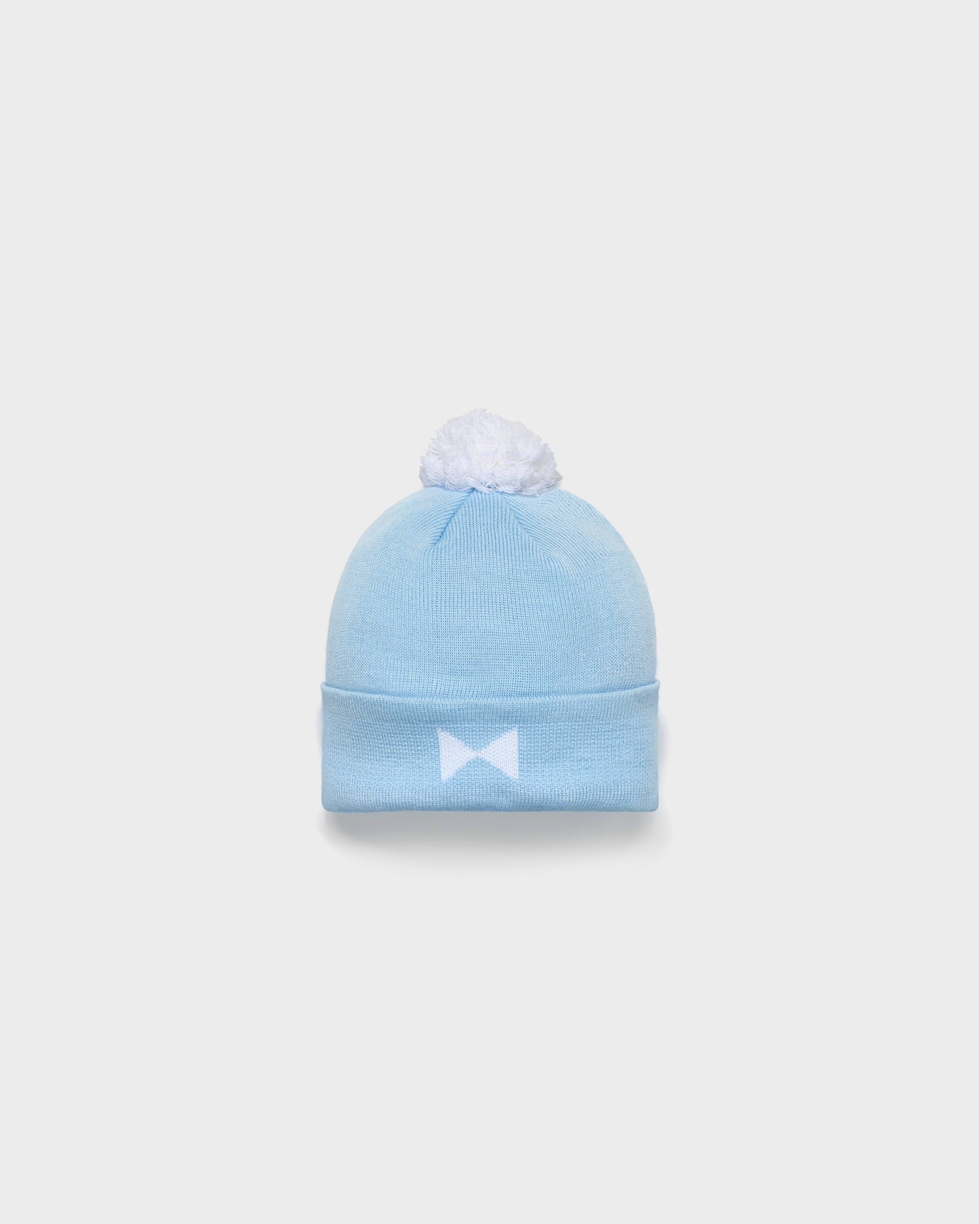Kid's Beanie with Bowtie Logo & Pompom
